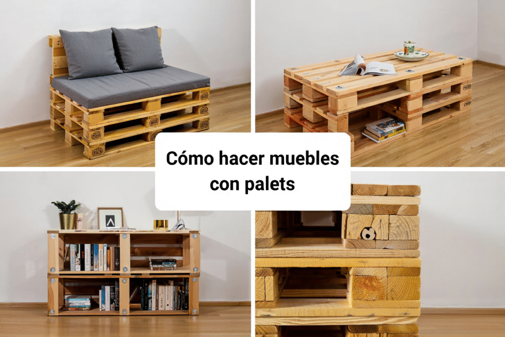 Cómo hacer muebles con palets 1 Como hacer muebles con palets