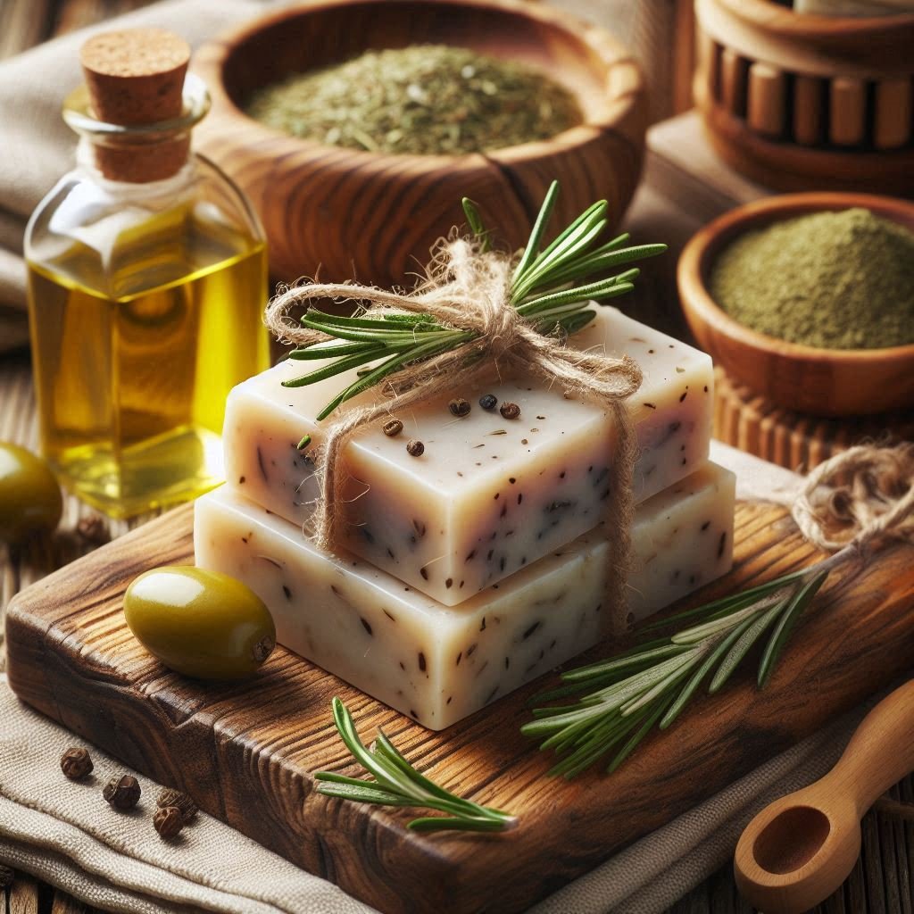 Jabón natural con romero y aceite de oliva 1 Jabon natural con romero y aceite de oliva